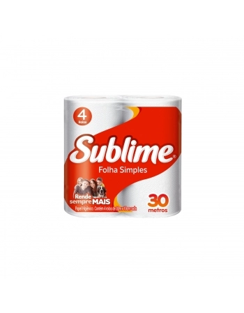 PAPEL HIGIENICO SUBLIME FOLHA SIMPLES 16X4 30M